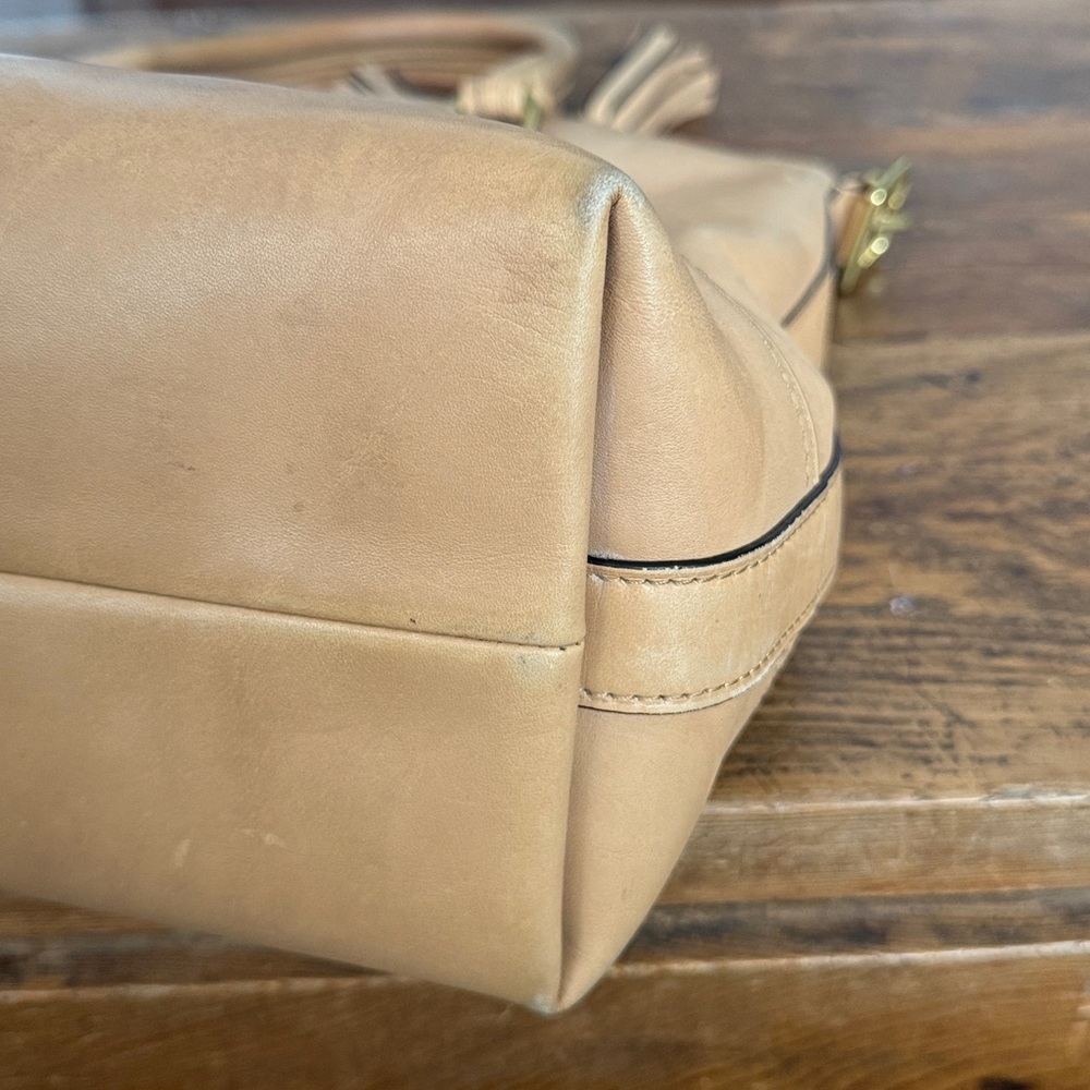 Coach Sand Legacy Glove Tanned Leather Rory North South Satchel Shoulder Bag - Picture 7 of 8